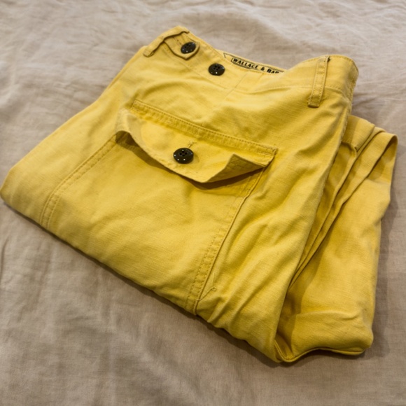Wallace and Barnes J. Crew Military style Pants W33L30 Yellow - Picture 8 of 8